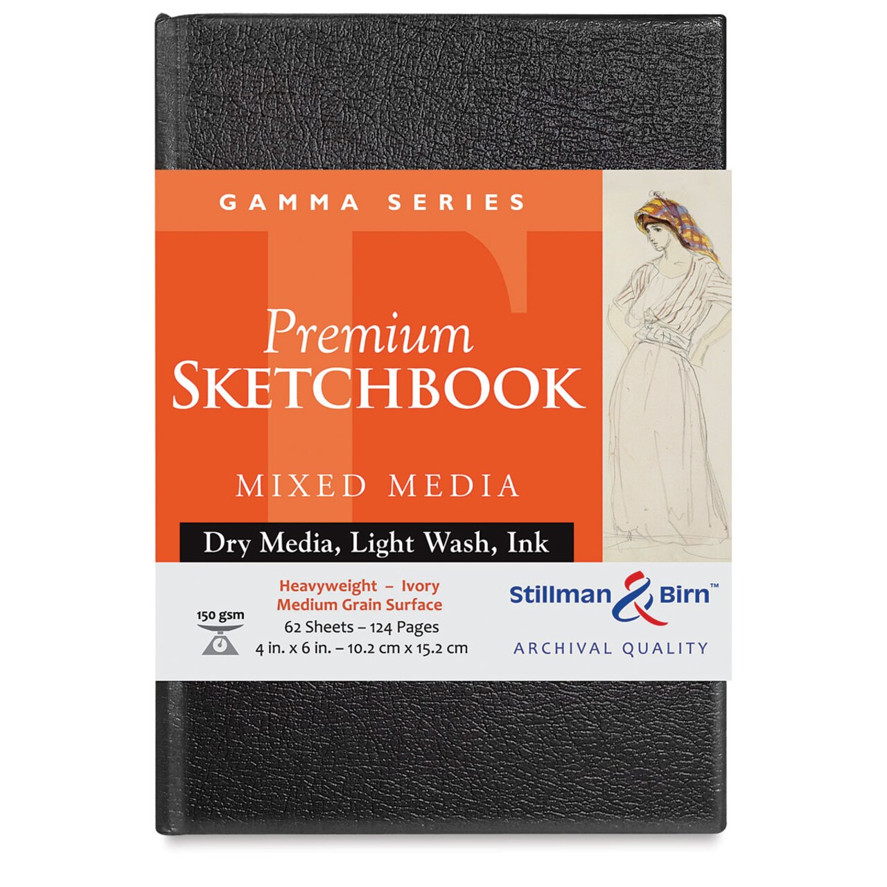 Stillman & Birn Gamma Series Hardcover Sketchbook - 6" x 4", Portrait, 62 Sheets